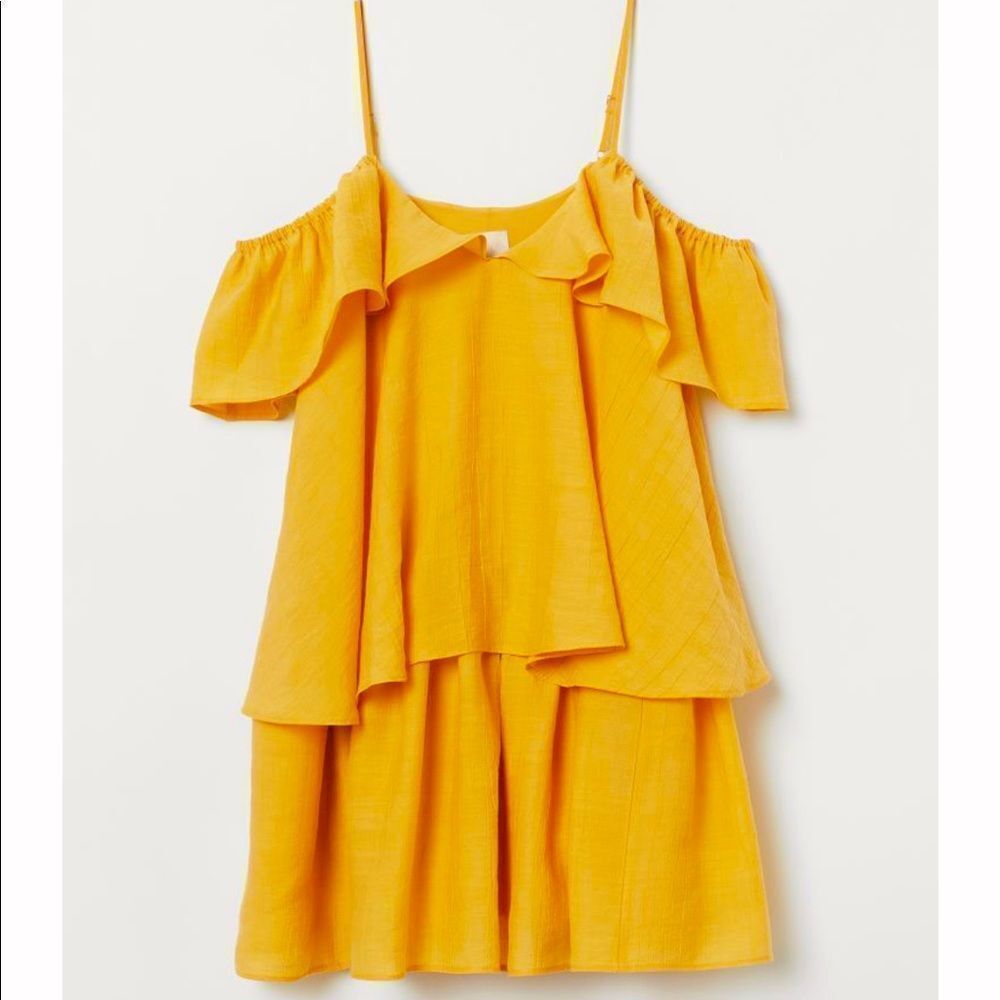 Lyocell-blend Flounced Dress 
